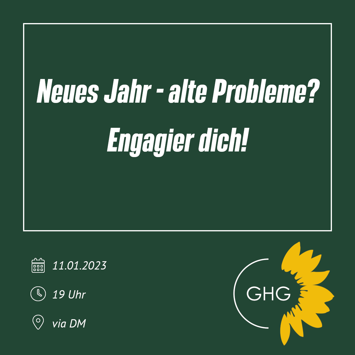 Neues Jahr – alte Probleme? Engagier dich!