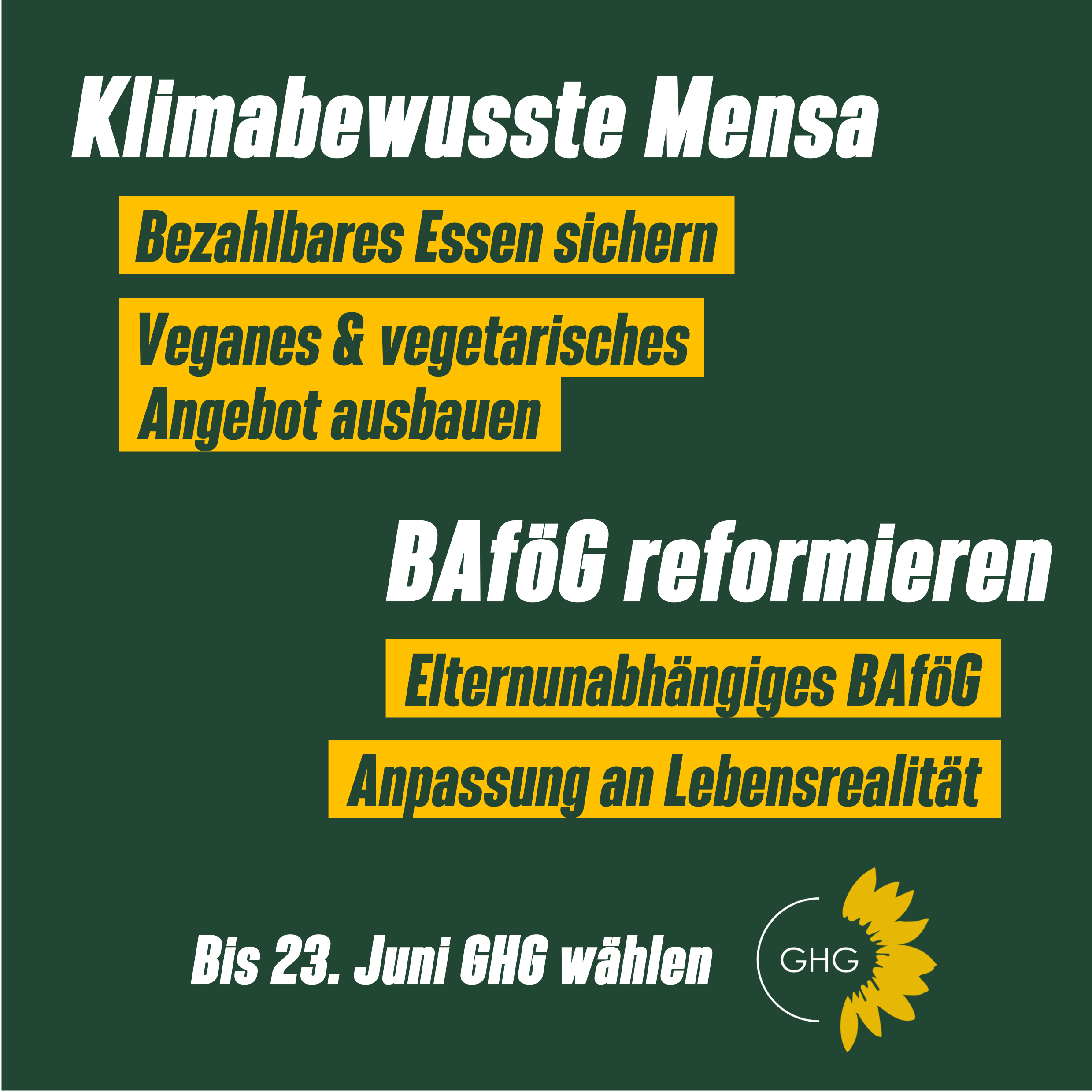 Mensa & BAföG (Wahl 2023)